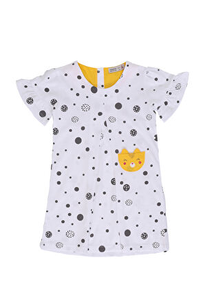Toontoy Kız Çocuk Komple Baskılı Elbise