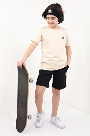 Toontoy Erkek Çocuk Baskılı Üçlü Şortlu Takım