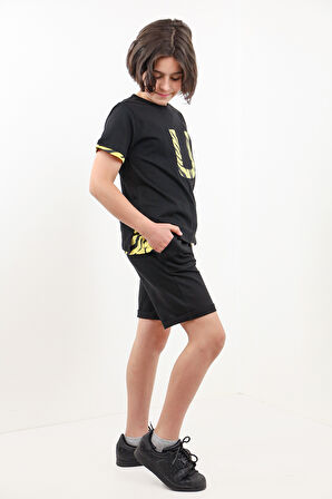 Toontoy Erkek Çocuk Nakışlı Şortlu Takım