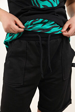 Toontoy Erkek Çocuk Nakışlı Şortlu Takım