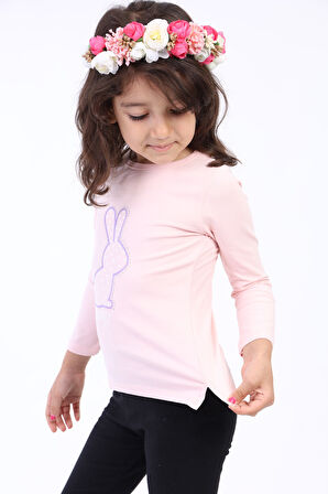 Toontoy Kız Çocuk Baskılı Tişört