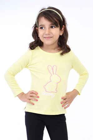 Toontoy Kız Çocuk Baskılı Tişört