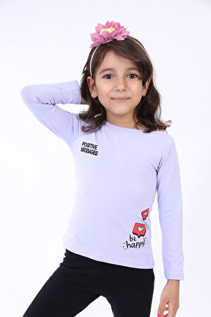 Toontoy Kız Çocuk Baskılı Tişört