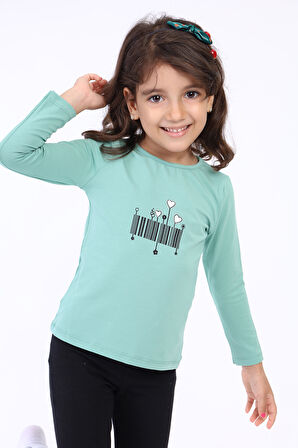 Toontoy Kız Çocuk Baskılı Tişört