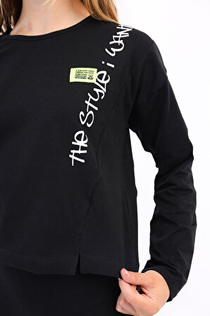 Toontoy Kız Çocuk Baskılı Tişört