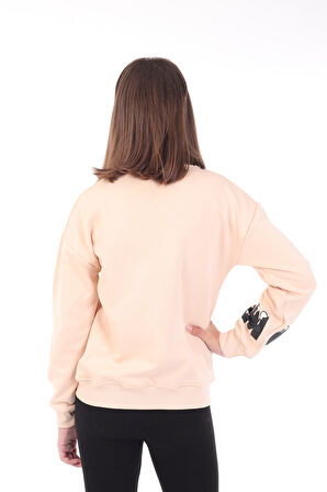 Toontoy Kız Çocuk Baskılı Nakışlı Sweatshirt