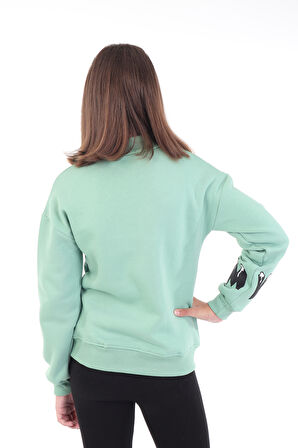 Toontoy Kız Çocuk Baskılı Nakışlı Sweatshirt