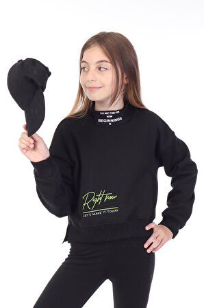 Toontoy Kız Çocuk Baskılı Sweatshirt