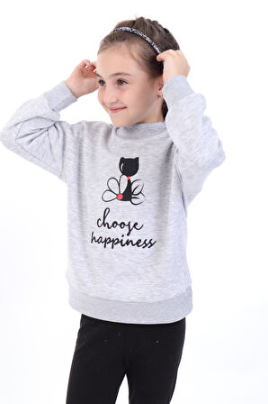 Toontoy Kız Bebek Baskılı Sweatshirt