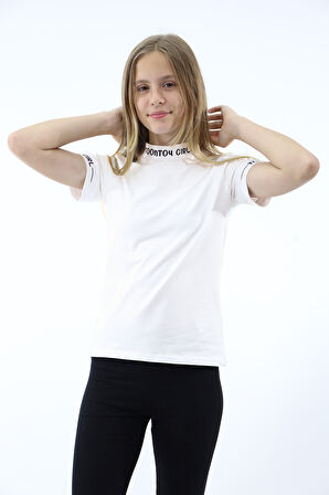 Toontoy Kız Çocuk Baskılı Okul Tişört