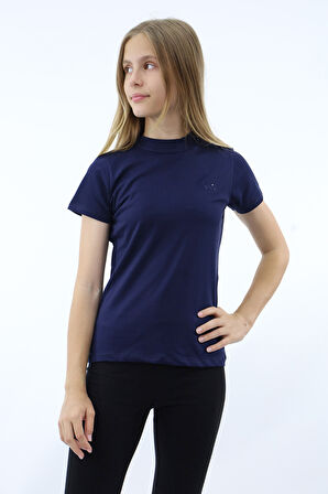 Toontoy Kız Çocuk Nakışlı Okul Tişört