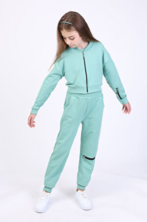 Toontoy Kız Çocuk 3lü Baskılı Eşofman Takım