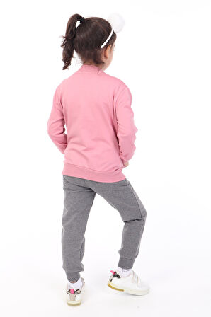 Toontoy Kız Çocuk 3lü Baskılı Eşofman Takım