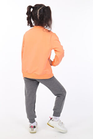 Toontoy Kız Çocuk 3lü Baskılı Eşofman Takım