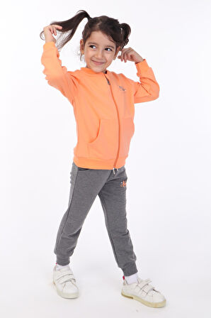 Toontoy Kız Çocuk 3lü Baskılı Eşofman Takım