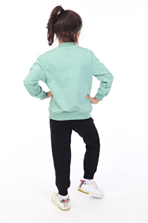 Toontoy Kız Çocuk 3lü Baskılı Eşofman Takım