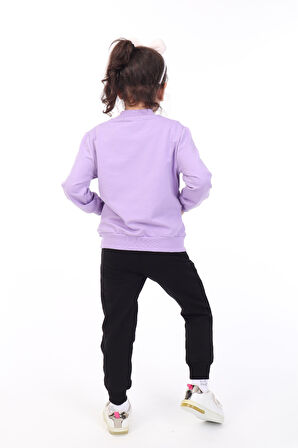 Toontoy Kız Çocuk 3lü Baskılı Eşofman Takım