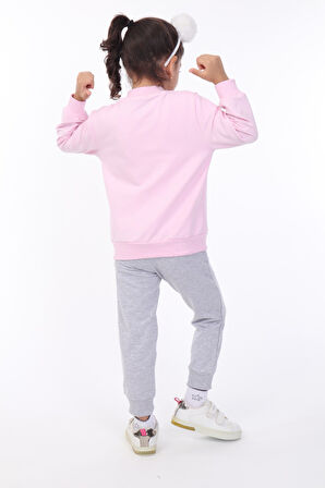 Toontoy Kız Çocuk 3lü Baskılı Eşofman Takım