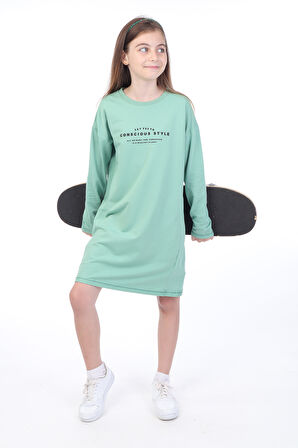 Toontoy Kız Çocuk Baskılı Elbise