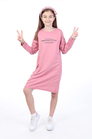 Toontoy Kız Çocuk Baskılı Elbise