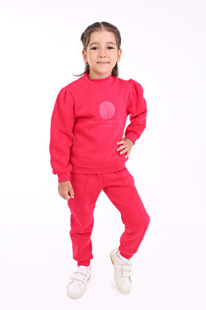 Toontoy Kız Çocuk Baskılı Eşofman Takım