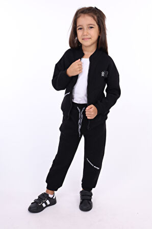 Toontoy Kız Çocuk Nakışlı Eşofman Takım