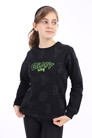 Toontoy Kız Çocuk Baskılı Sweatshirt