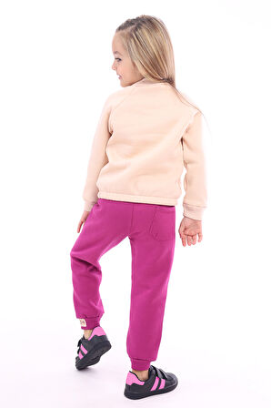 Toontoy Kız Çocuk Baskılı Eşofman Takım