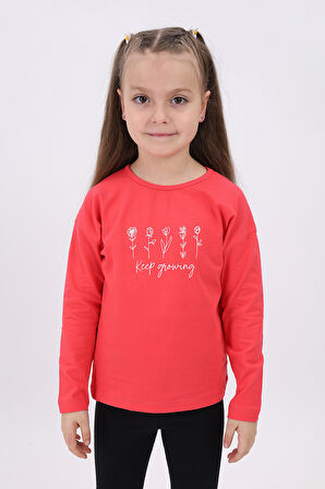 Toontoy Kız Çocuk Baskılı Tişört