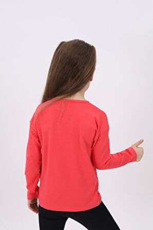 Toontoy Kız Çocuk Baskılı Tişört