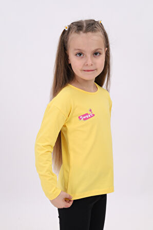 Toontoy Kız Çocuk Baskılı Tişört