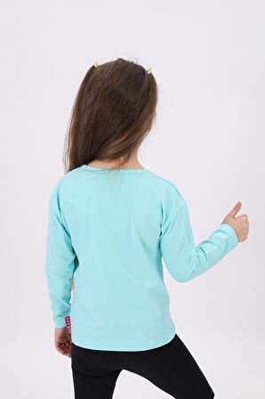 Toontoy Kız Çocuk Baskılı Tişört