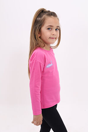 Toontoy Kız Çocuk Baskılı Tişört