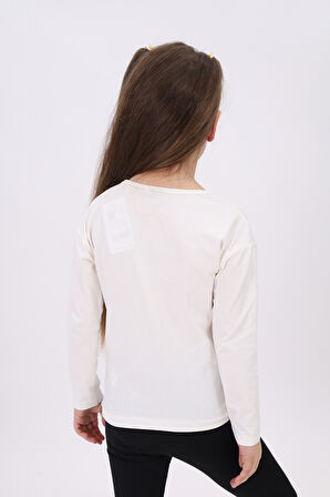 Toontoy Kız Çocuk Baskılı Tişört