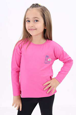 Toontoy Kız Çocuk Baskılı Tişört