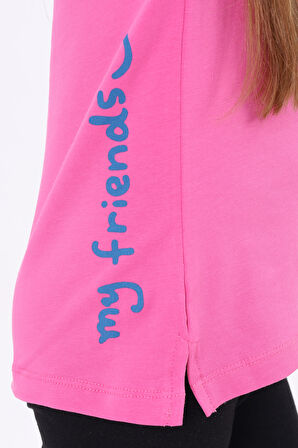 Toontoy Kız Çocuk Baskılı Tişört