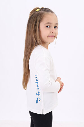 Toontoy Kız Çocuk Baskılı Tişört