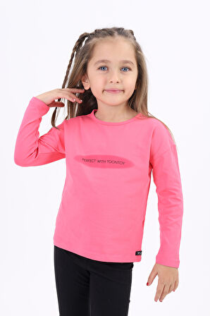 Toontoy Kız Çocuk Baskılı Tişört