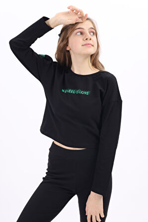 Toontoy Kız Çocuk Baskılı Tişört