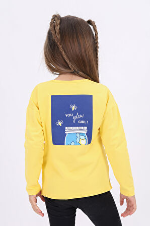 Toontoy Kız Çocuk Baskılı Tişört