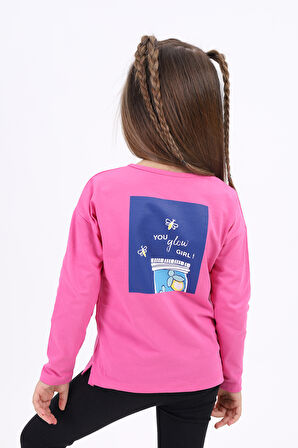 Toontoy Kız Çocuk Baskılı Tişört