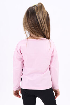 Toontoy Kız Çocuk Baskılı Tişört