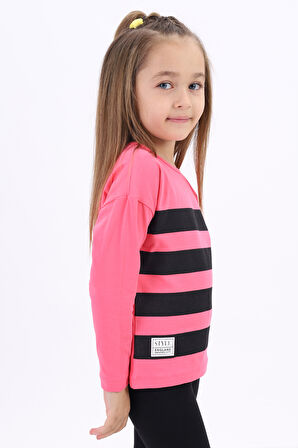 Toontoy Kız Çocuk Baskılı Tişört