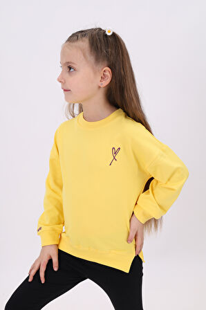 Toontoy Kız Çocuk Nakışlı Sweatshirt