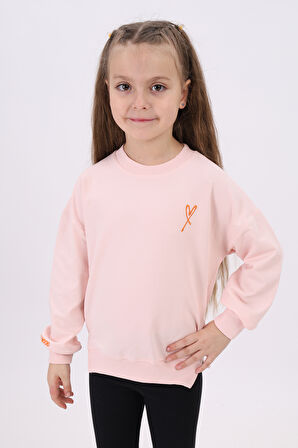 Toontoy Kız Çocuk Nakışlı Sweatshirt