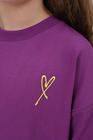 Toontoy Kız Çocuk Nakışlı Sweatshirt