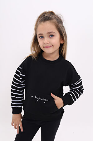 Toontoy Kız Çocuk Baskılı Sweatshirt