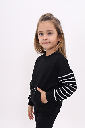 Toontoy Kız Çocuk Baskılı Sweatshirt