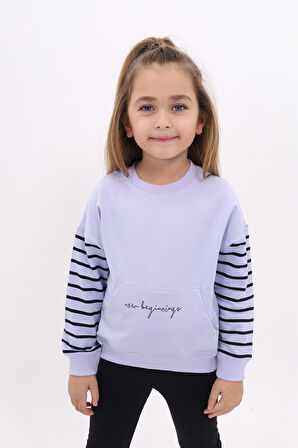 Toontoy Kız Çocuk Baskılı Sweatshirt