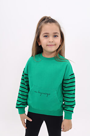 Toontoy Kız Çocuk Baskılı Sweatshirt